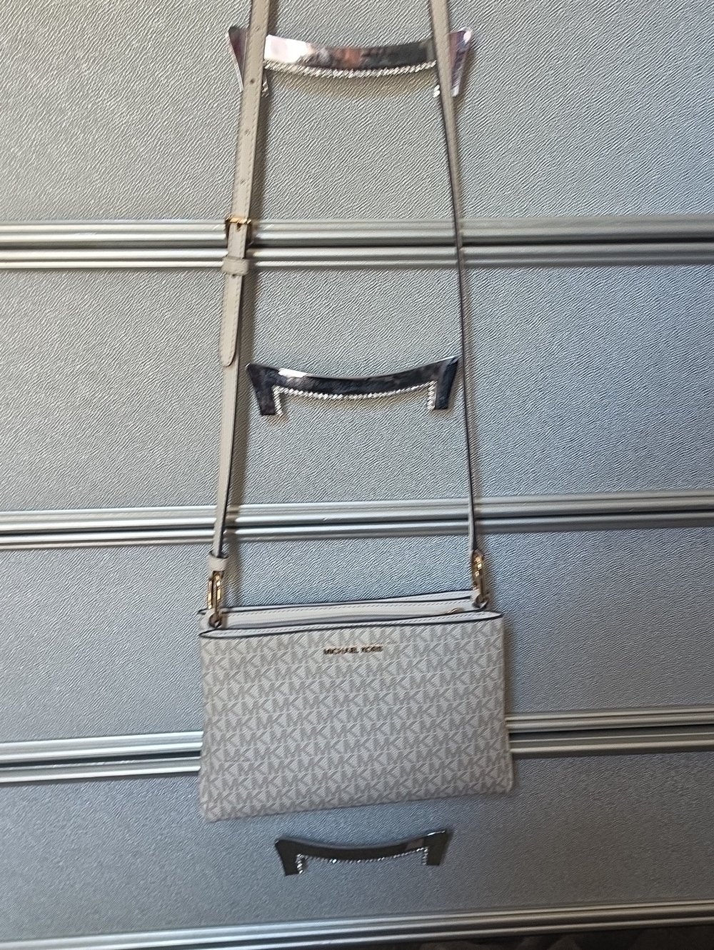 Michael Kors Cream/White Monogram Crossbody Bag